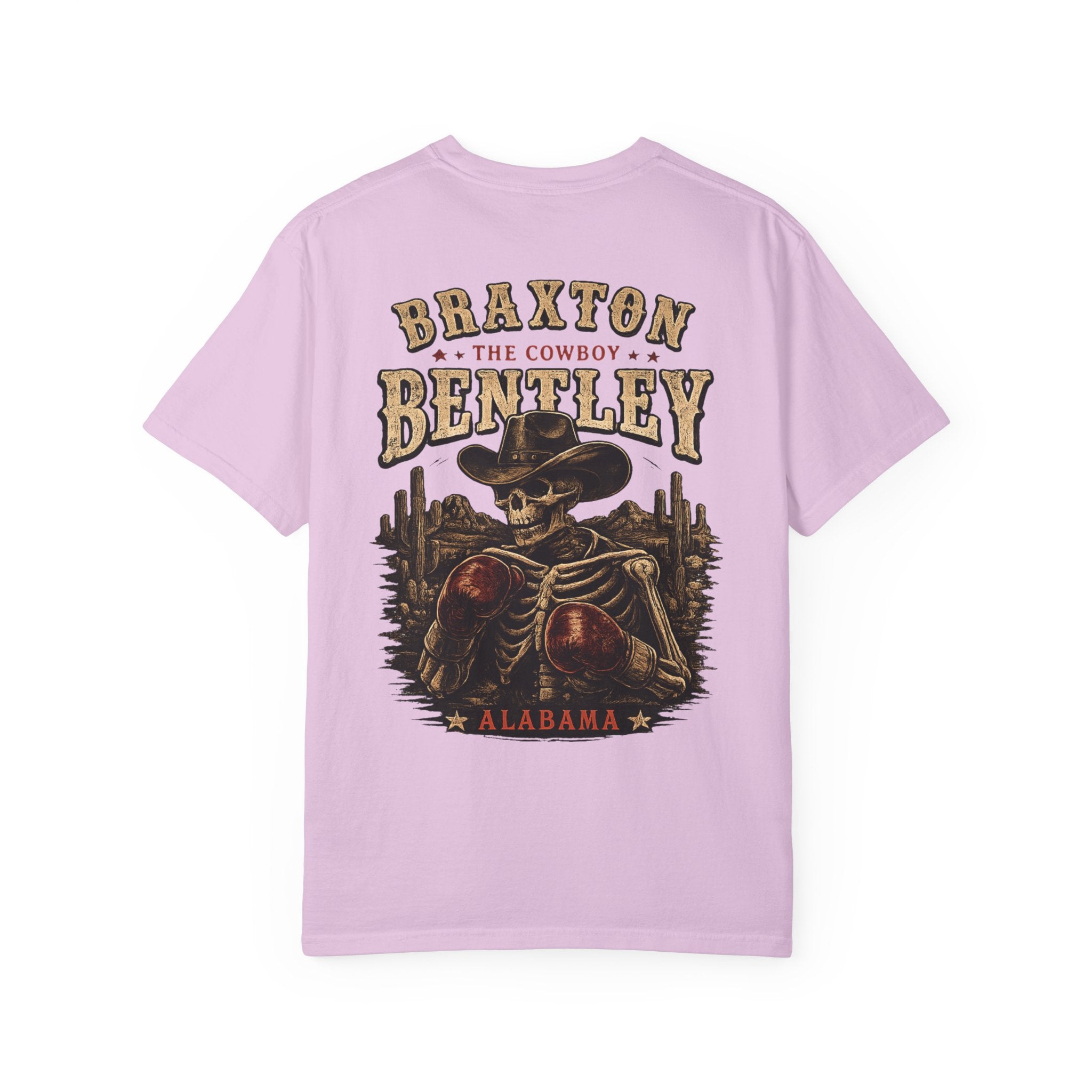 Braxton Bentley 'The Cowboy' Graphic T-Shirt — Vintage Western Skull & Cactus Design