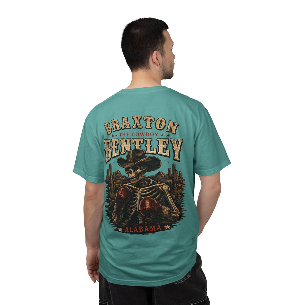 Braxton Bentley 'The Cowboy' Graphic T-Shirt — Vintage Western Skull & Cactus Design