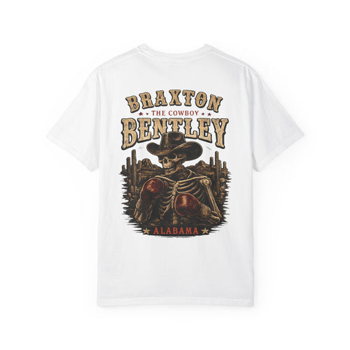 Braxton Bentley 'The Cowboy' Graphic T-Shirt — Vintage Western Skull & Cactus Design