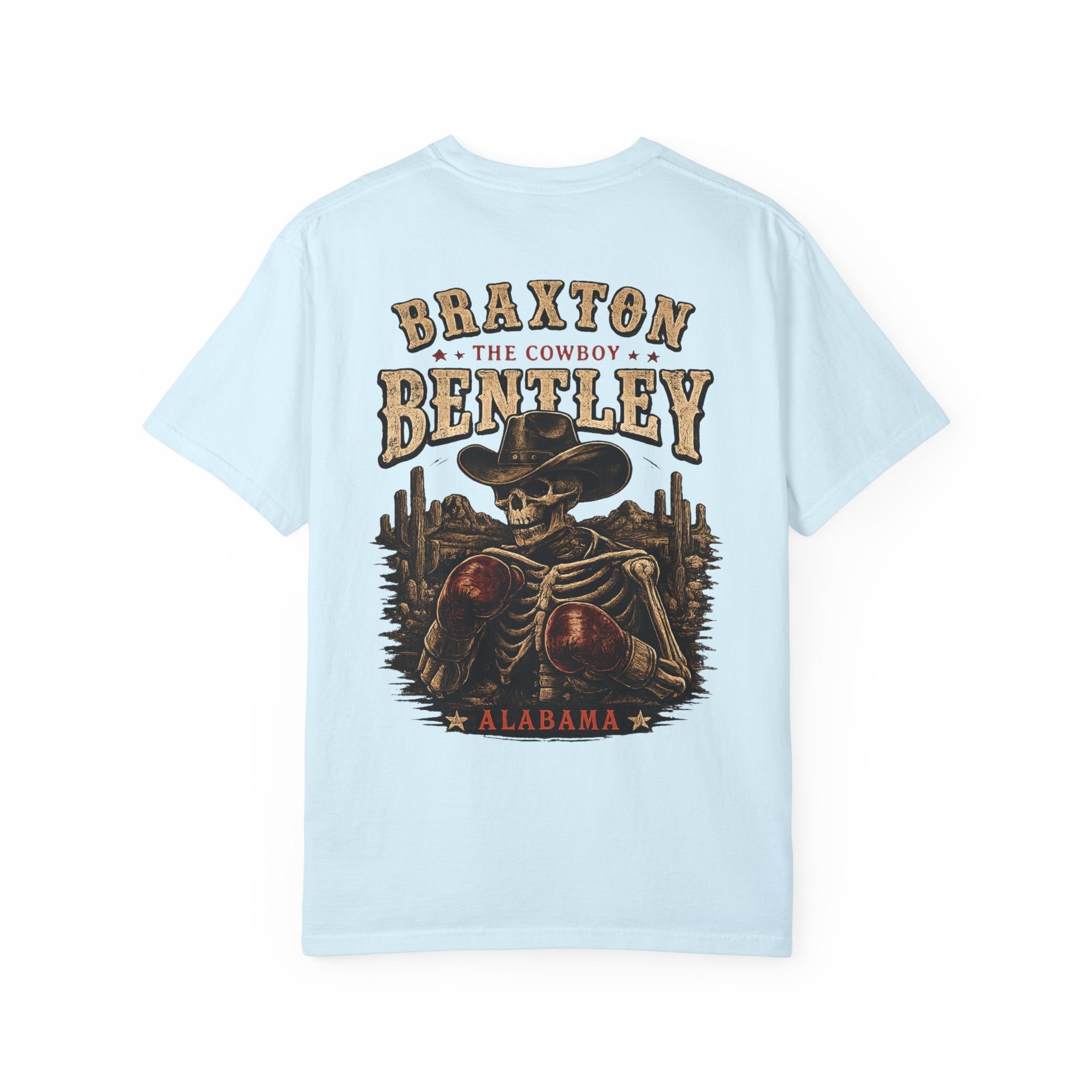 Braxton Bentley 'The Cowboy' Graphic T-Shirt — Vintage Western Skull & Cactus Design