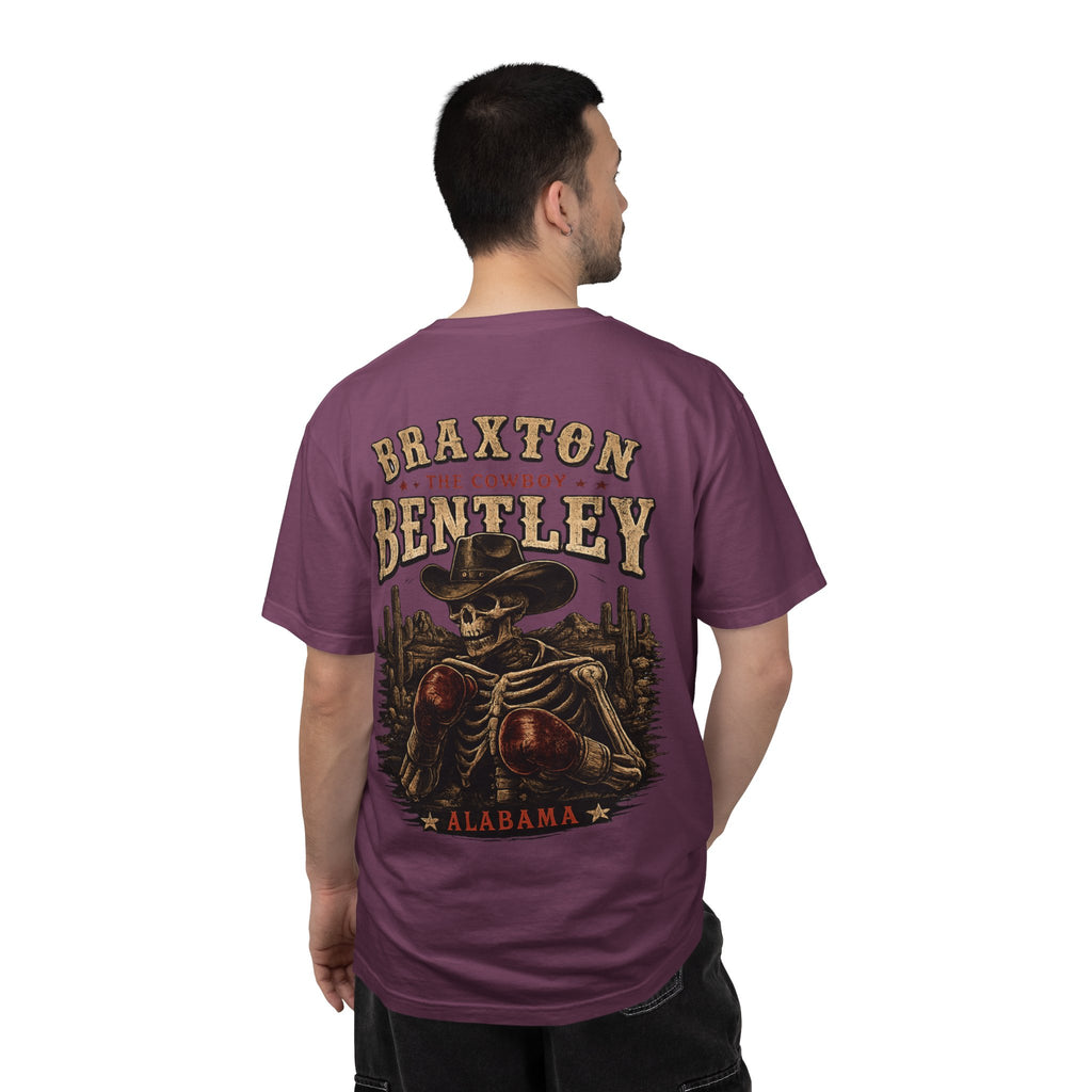 Braxton Bentley 'The Cowboy' Graphic T-Shirt — Vintage Western Skull & Cactus Design