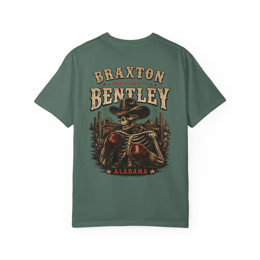 Braxton Bentley 'The Cowboy' Graphic T-Shirt — Vintage Western Skull & Cactus Design