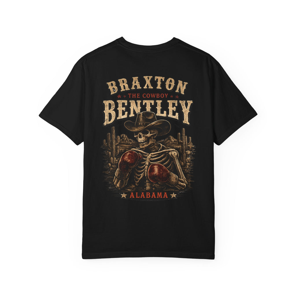 Braxton Bentley 'The Cowboy' Graphic T-Shirt — Vintage Western Skull & Cactus Design